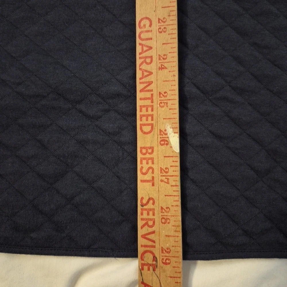 Banana Republic Pullover Mens Large Blue Quilted 1/4 Zip Sweater‎ Sweatshirt